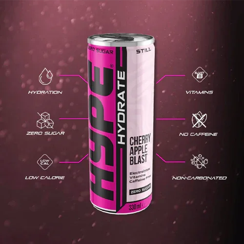 HYPE HYDRATE 330ml | Zero Sugar Electrolyte & Vitamin Drink - Qimia Nutrition