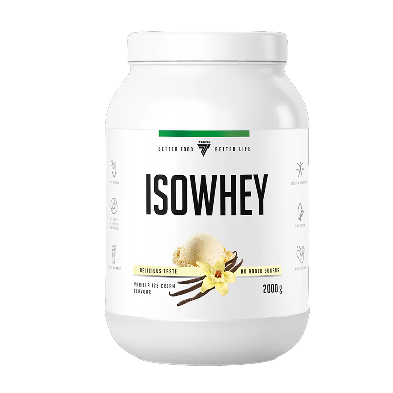 TREC NUTRITION ISOWHEY | 2000g by TREC - Premium PROTEINS available at Qimia Nutrition UAE