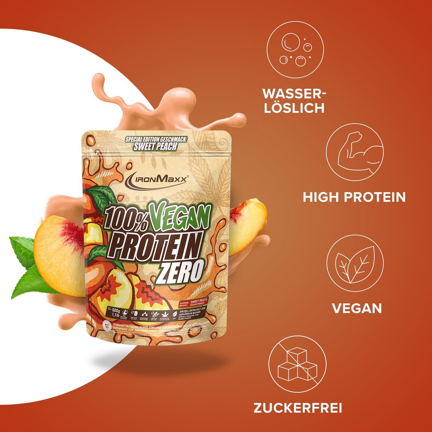 IRONMAXX 100% VEGAN PROTEIN ZERO | 500g by IRONMAXX - Premium PROTEINS available at Qimia Nutrition UAE