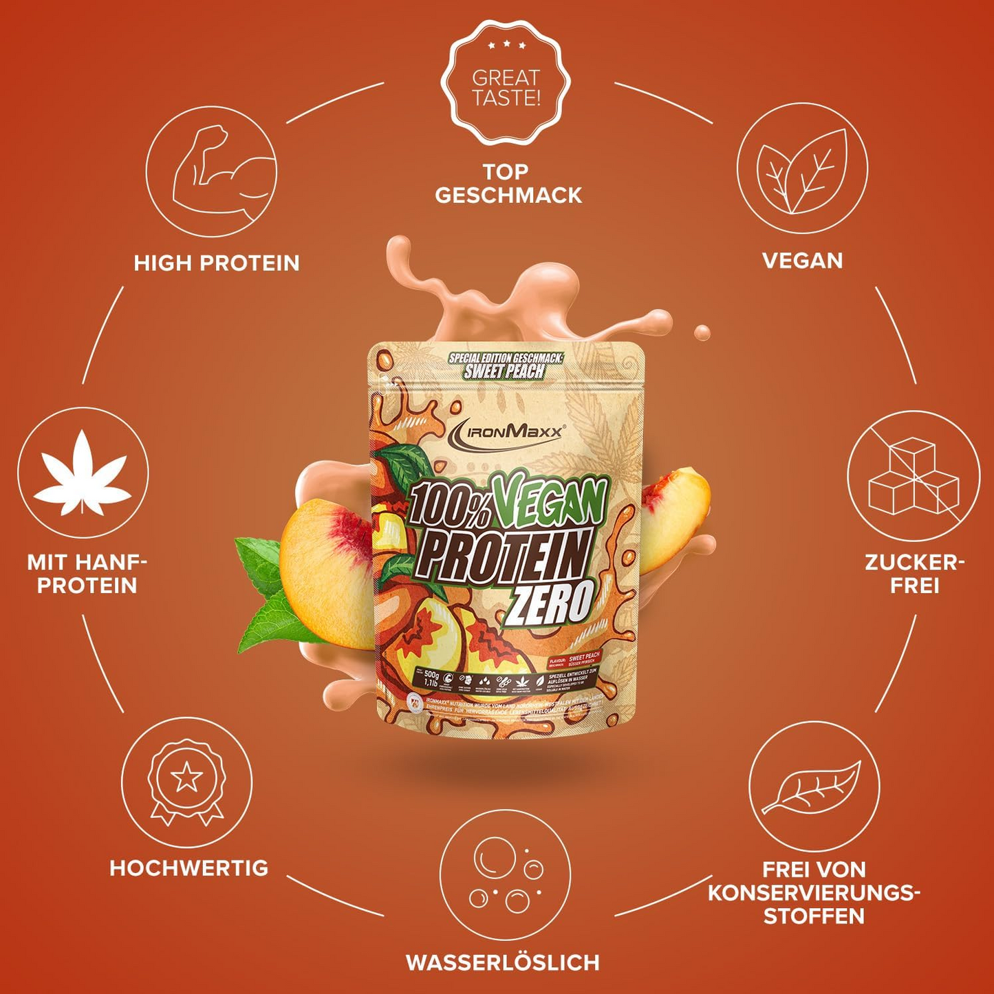 IRONMAXX 100% VEGAN PROTEIN ZERO | 500g by IRONMAXX - Premium PROTEINS available at Qimia Nutrition UAE