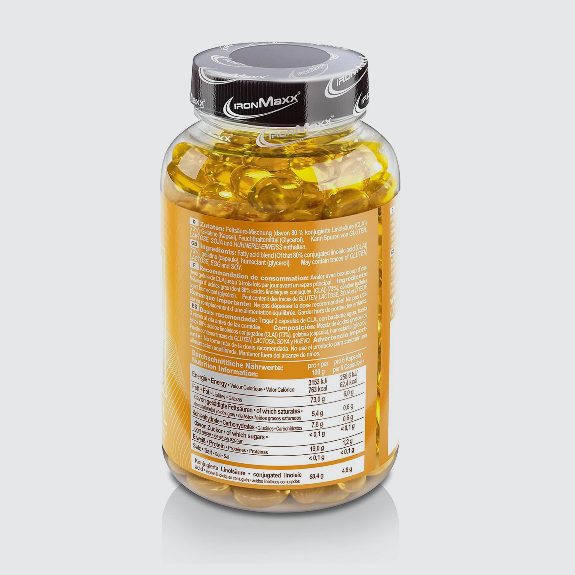 IRONMAXX CLA | 130 caps by IRONMAXX - Premium WEIGHT CONTROL available at Qimia Nutrition UAE