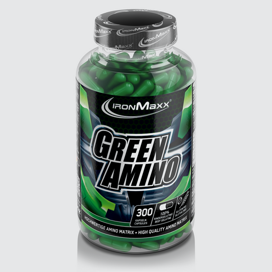 IRONMAXX Green Amino Capsule | 300 Caps by IRONMAXX - Premium AMINO ACIDS available at Qimia Nutrition UAE