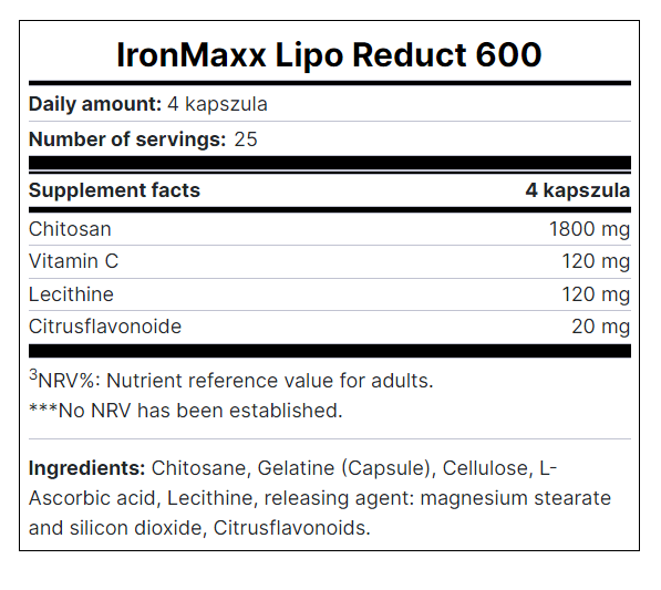 IRONMAXX Lipo Reduct 600 | 100 caps by IRONMAXX - Premium WEIGHT CONTROL available at Qimia Nutrition UAE