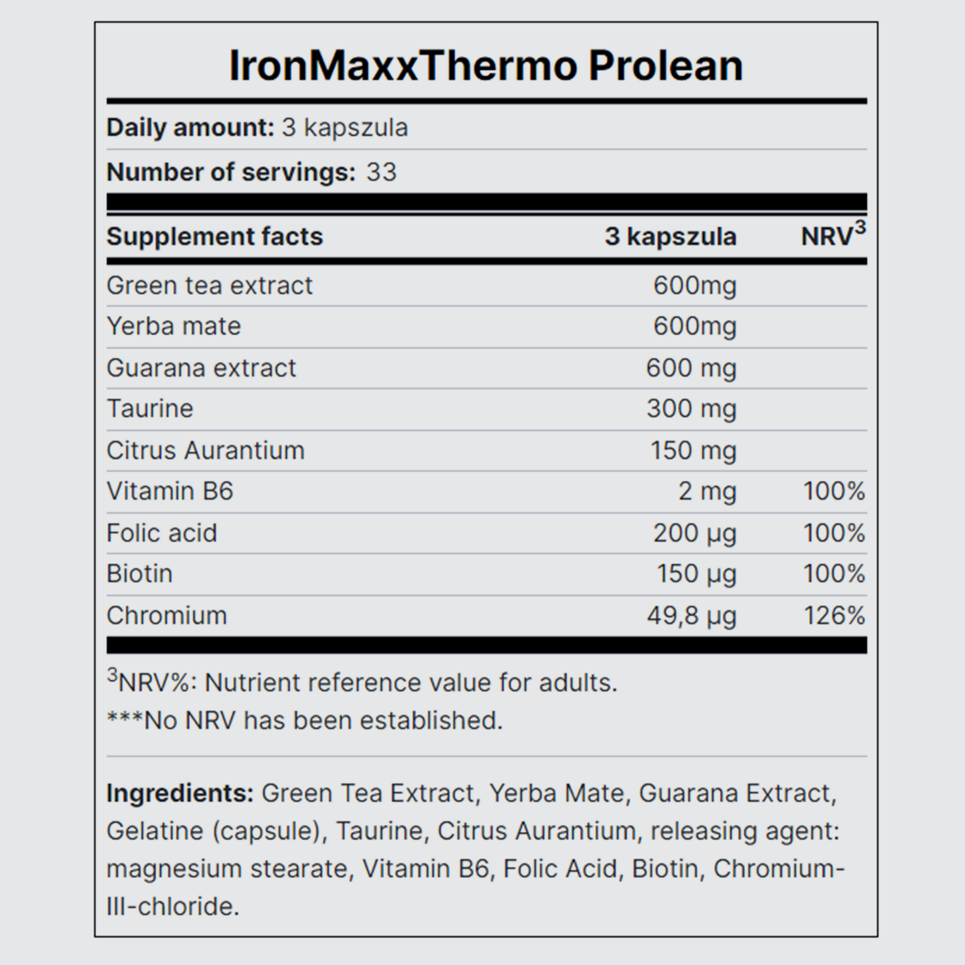 IRONMAXX Thermo Prolean | 100 caps by IRONMAXX - Premium WEIGHT CONTROL available at Qimia Nutrition UAE