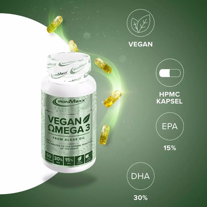 IRONMAXX VEGAN OMEGA 3 | 60 caps by IRONMAXX - Premium VEGANS available at Qimia Nutrition UAE