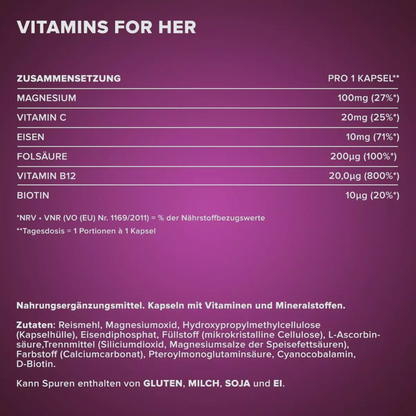 IRONMAXX Vitamins for Her | 150 caps by IRONMAXX - Premium VITAMINS available at Qimia Nutrition UAE
