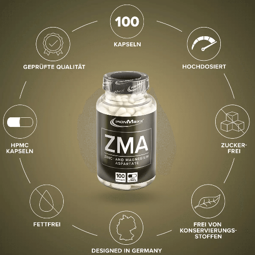 IRONMAXX ZMA | 100 capsules - QIMIA NUTRITION