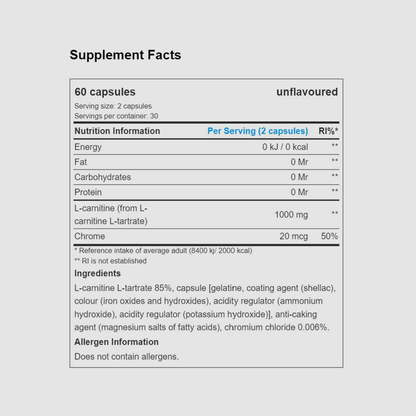 L-Carnitine + Chrome | capsules