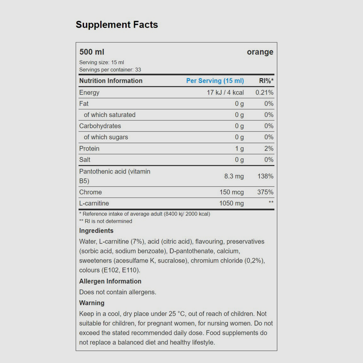 L-Carnitine + Chrome | DRINK