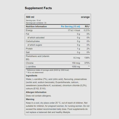 L-Carnitine + Chrome | DRINK