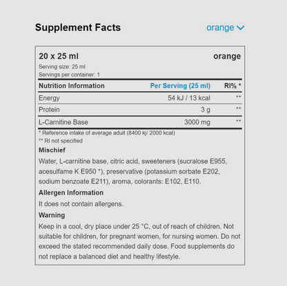 L-Carnitine 3000mg | Ampules