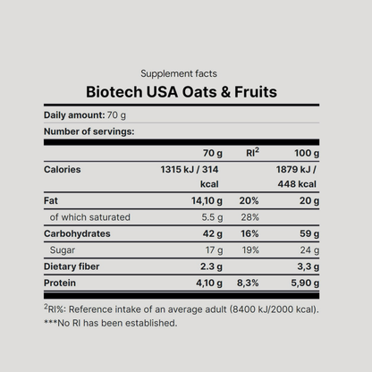 Oat & Fruit Zero | 20X70 g