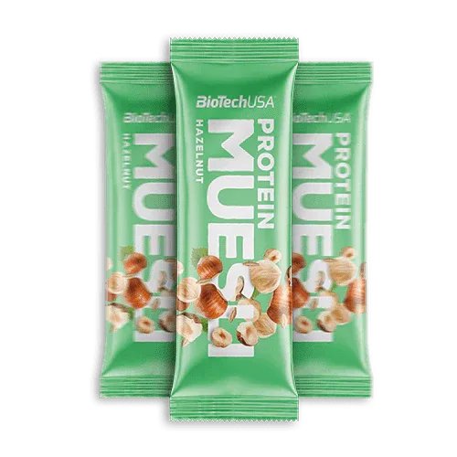 PROTEIN MUESLI 30g, pack of 28 | increased protein content, vitamins, minerals and sweetener - Qimia Nutrition