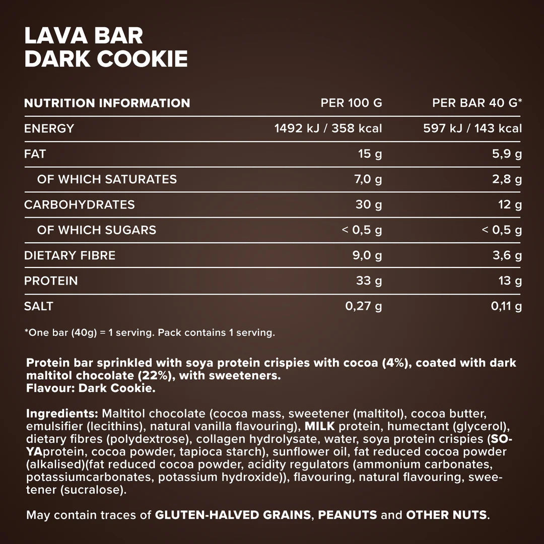 Lava Protein Bar 40g | Creamy Core, High Protein, Low Sugar
