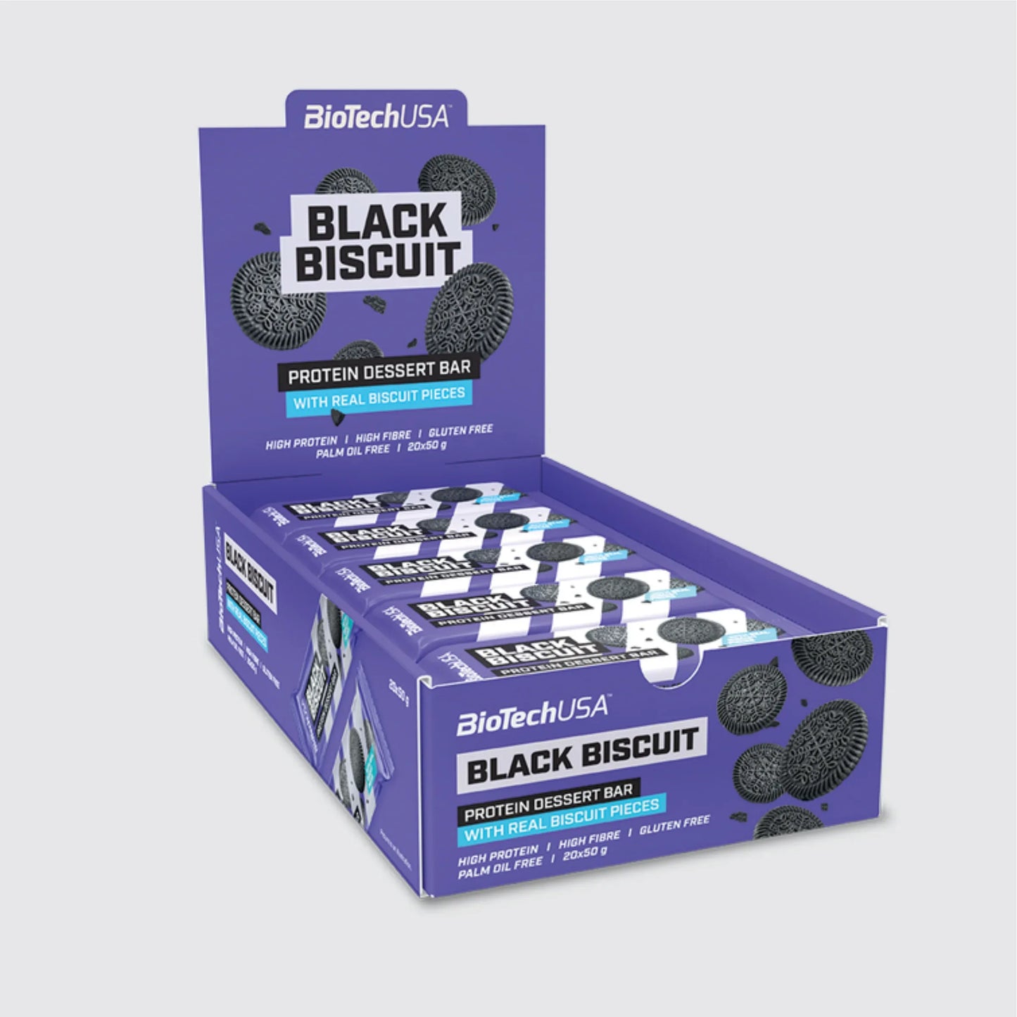 Protein Dessert Bar 50g, pack of 20 | Gluten and palm oil free protein bar - Qimia Nutrition