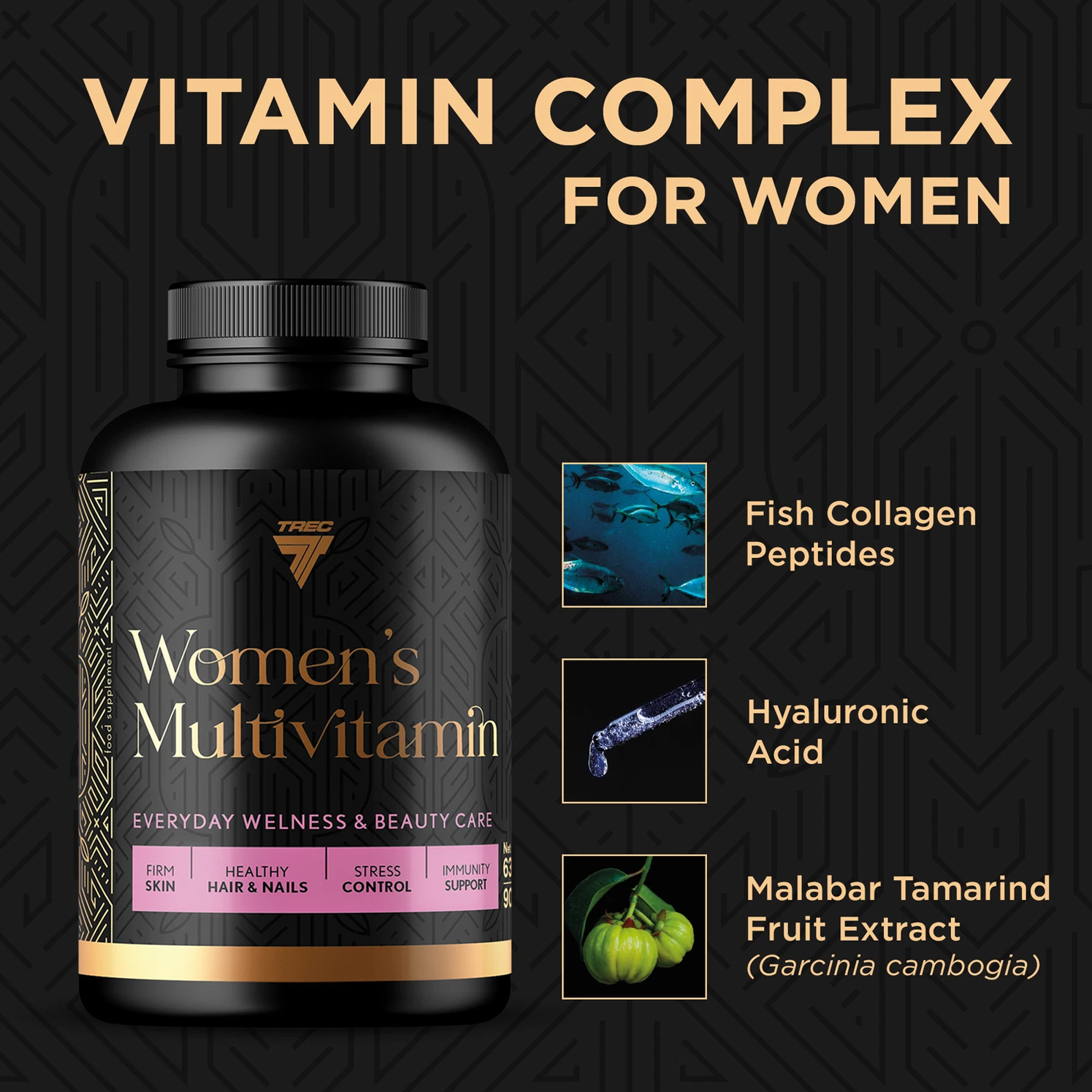 TREC BEAUTY LINE WOMEN'S MULTIVITAMIN | 90cap by TREC - Premium VITAMINS available at Qimia Nutrition UAE