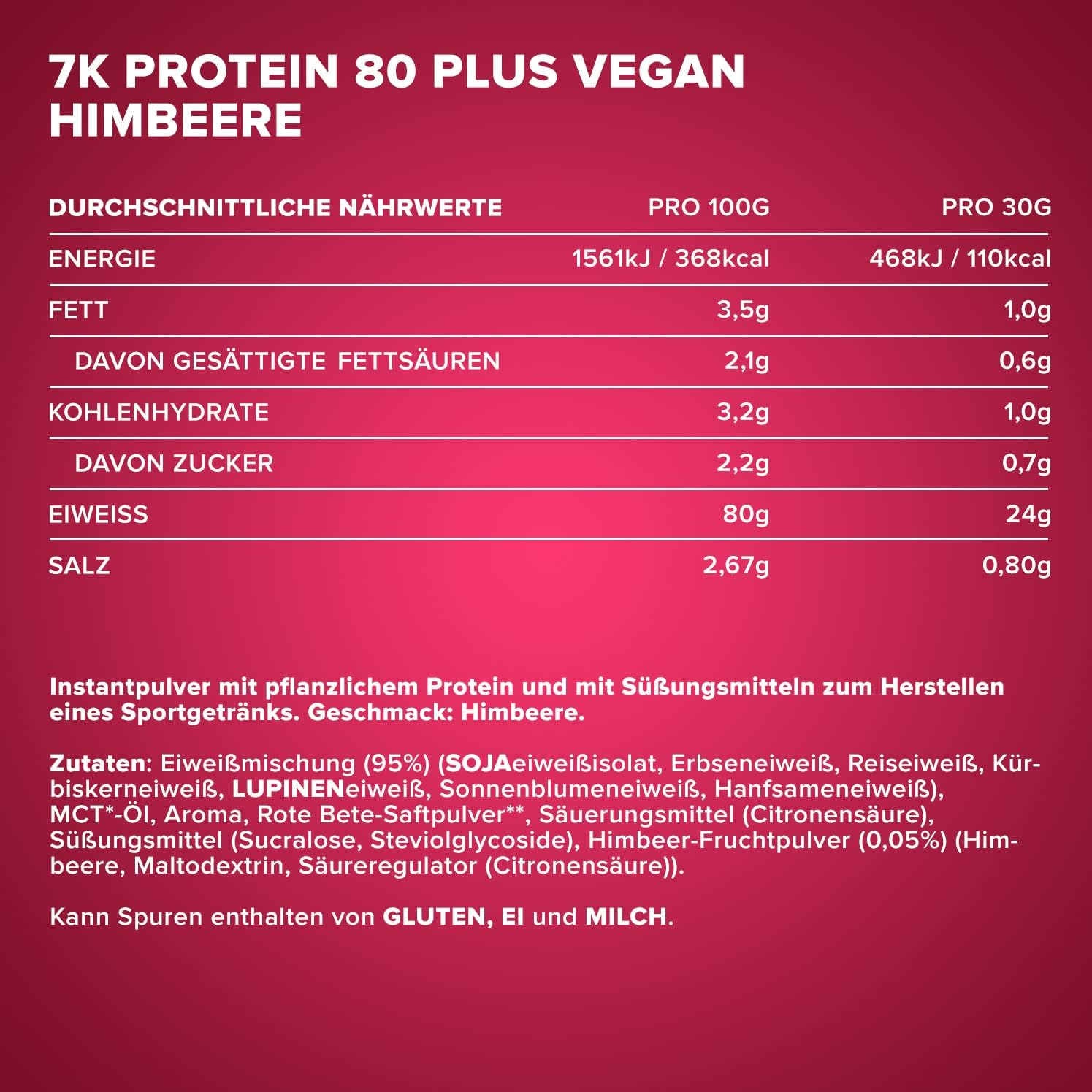 IRONMAXX VEGAN PROTEIN 7K - 80 PLUS | 500g by IRONMAXX - Premium VEGANS available at Qimia Nutrition UAE
