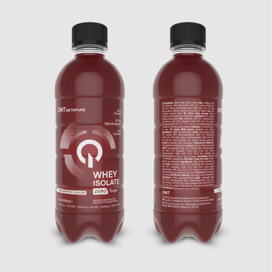 QNT Iso Whey Zero Carb Protein Water | 12 x 500ml | Wild Berries | Ready-to-Drink - QIMIA NUTRITION