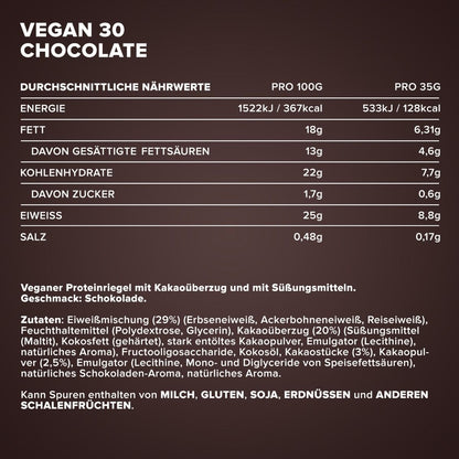 IRONMAXX Vegan 30 - High Protein Bar | 24X35g by IRONMAXX - Premium VEGANS available at Qimia Nutrition UAE