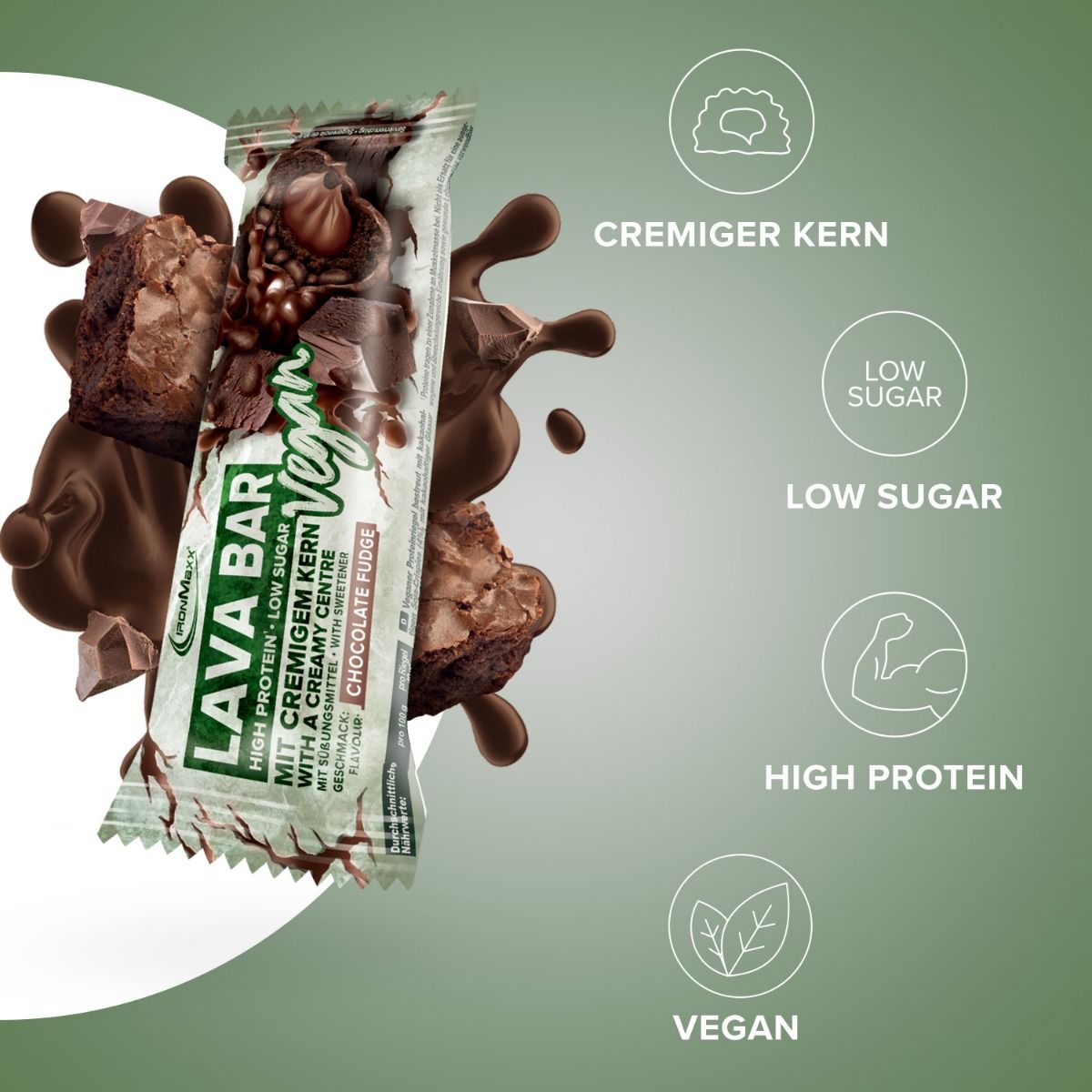 IRONMAXX Vegan Lava Bar Protein Bar | 40g by IRONMAXX - Premium VEGANS available at Qimia Nutrition UAE