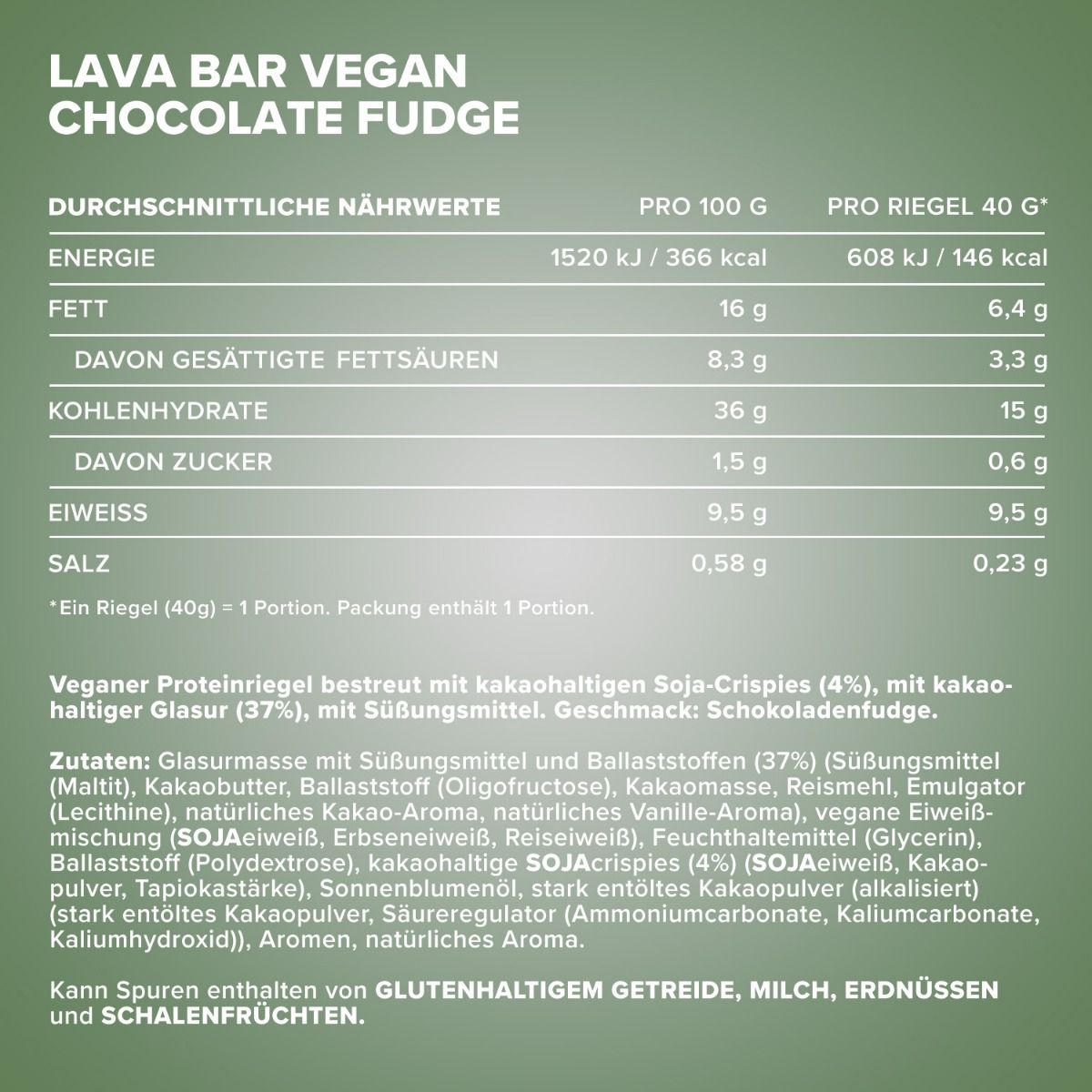 IRONMAXX Vegan Lava Bar Protein Bar | 40g by IRONMAXX - Premium VEGANS available at Qimia Nutrition UAE