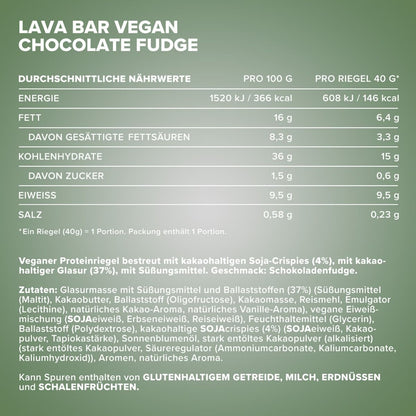 IRONMAXX Vegan Lava Bar Protein Bar | 40g by IRONMAXX - Premium VEGANS available at Qimia Nutrition UAE