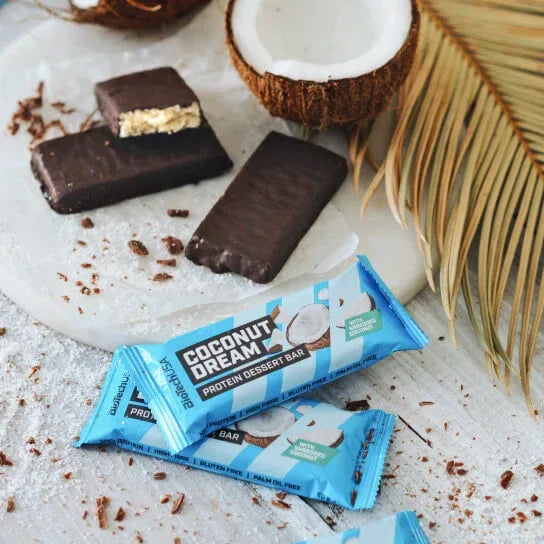 Protein Dessert Bar 50g, pack of 20 | Gluten and palm oil free protein bar - Qimia Nutrition