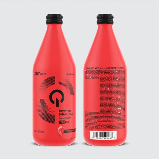 QNT PROTEIN SHAKE | 12 x 500ml Glass Bottle | Multiple Flavours, 53g Protein Ready-to-Drink - QIMIA NUTRITION