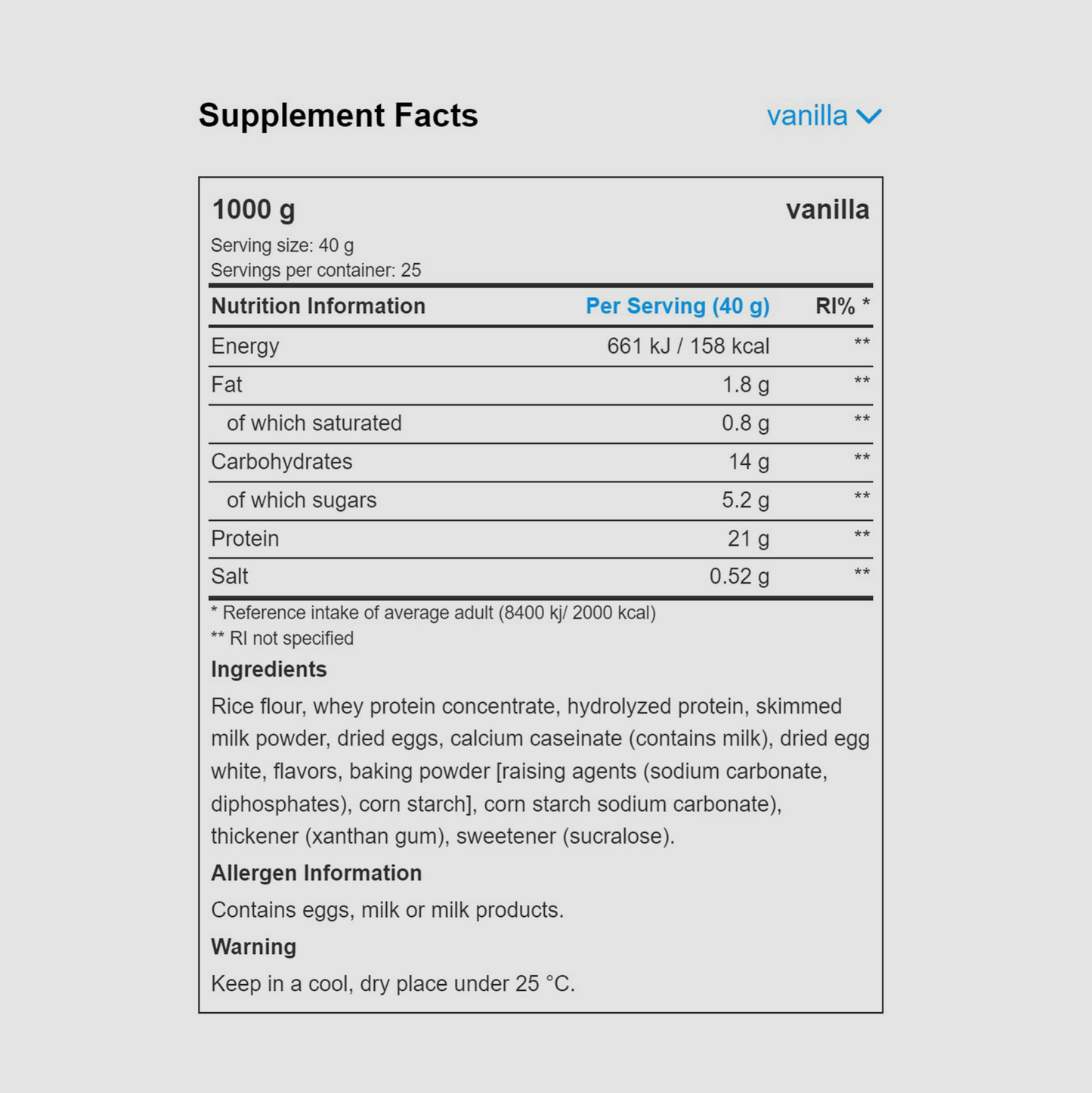 Protein Pancake powder | 1000 g