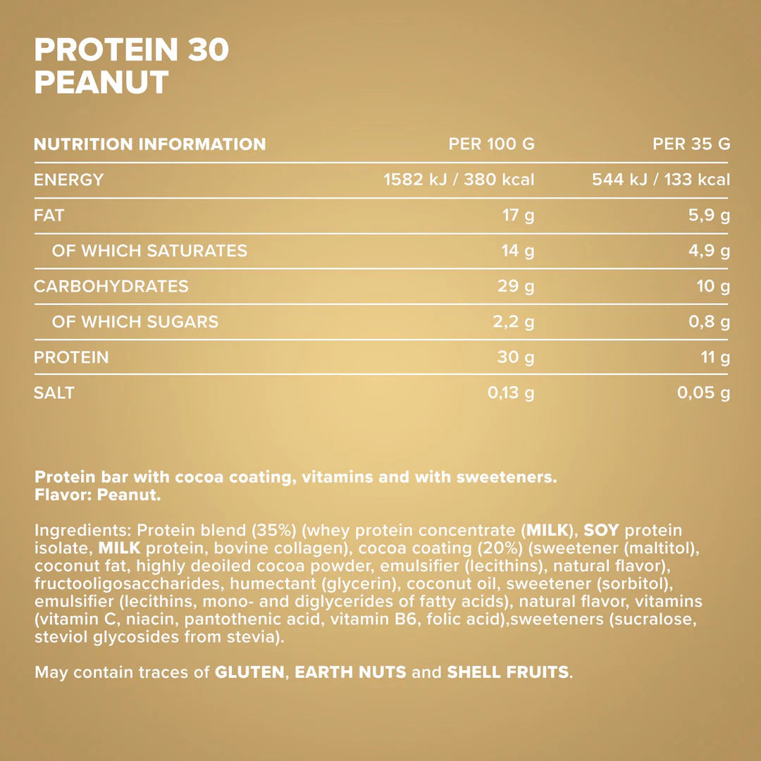 PROTEIN 30 Bar 35g | 30% Protein, Low Sugar, Vitamin-Enriched