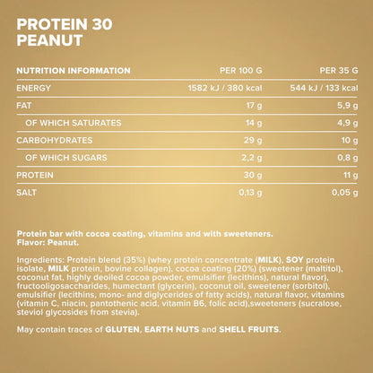 PROTEIN 30 Bar 35g | 30% Protein, Low Sugar, Vitamin-Enriched
