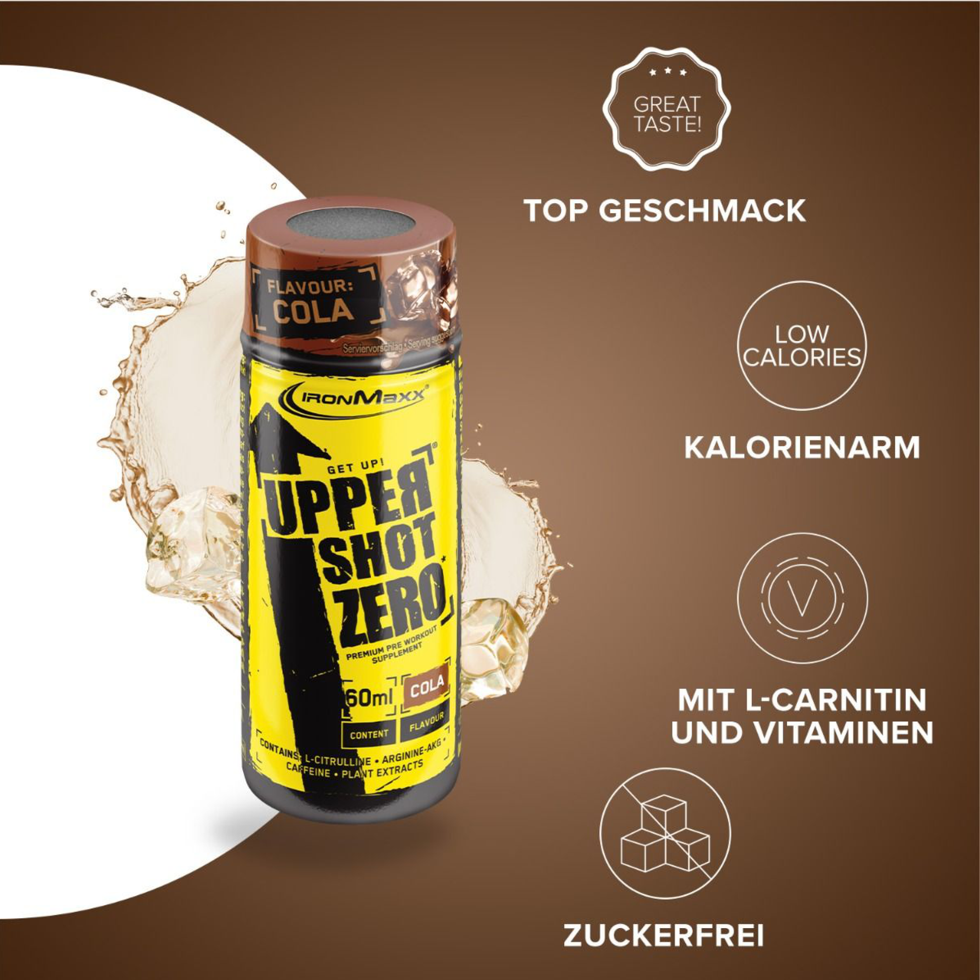 IRONMAXX Upper®Shot Zero | 60 ml by IRONMAXX - Premium ENERGY BOOSTERS available at Qimia Nutrition UAE