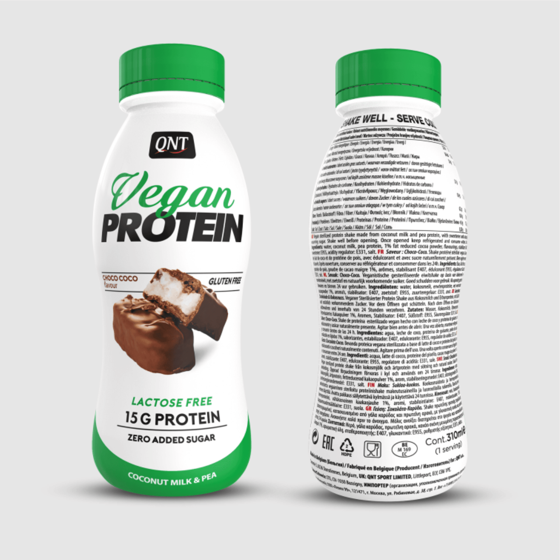 QNT VEGAN PROTEIN SHAKE | 12 X 310 ML - QIMIA NUTRITION